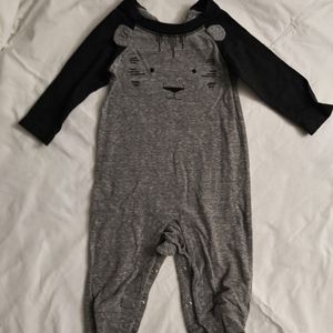 Just One You Black and Grey Lion Romper